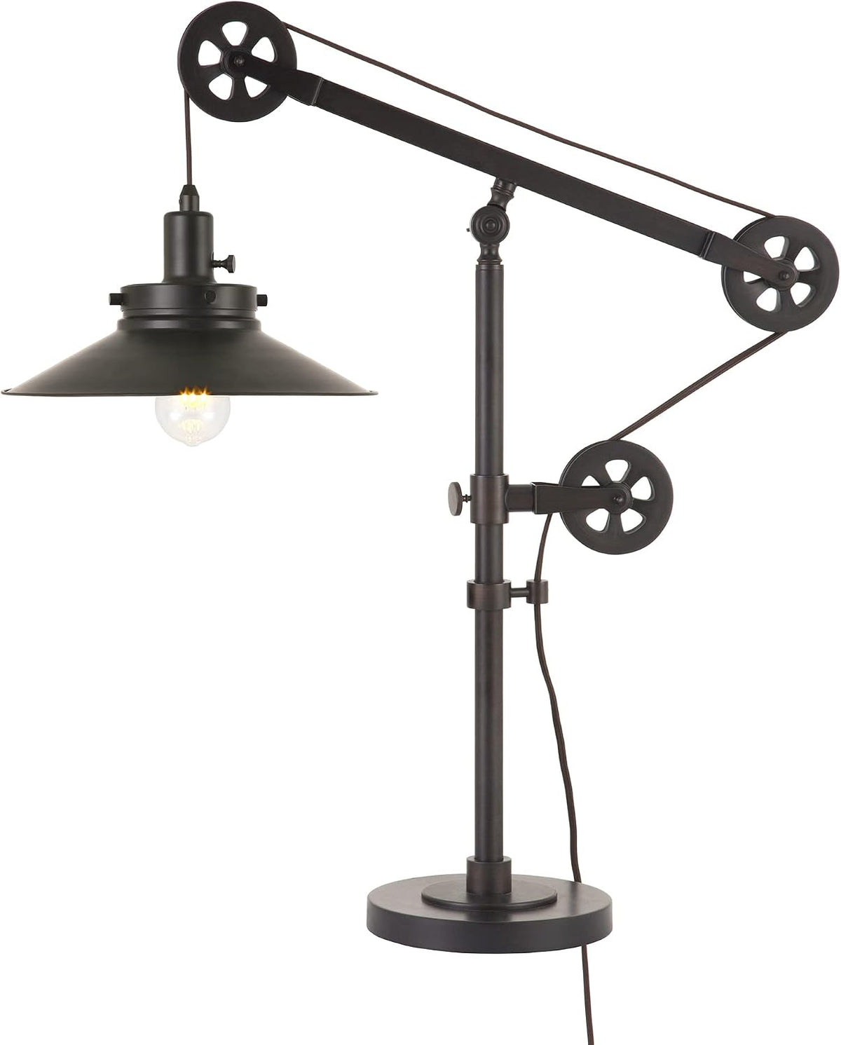 Henn&Hart 29" Modern 1-Light Table Lamp, Black