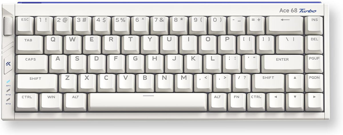 MCHOSE Ace 68 Turbo Hall Effect Gaming Keyboard, 65% CNC Aluminum, Rapid Trigger, 16K/8K Polling, Adjustable Actuation, RGB USB-C White