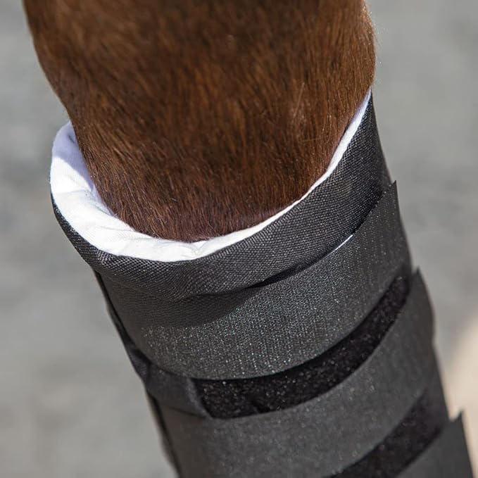 Dura-Tech Quick Wrap No Bow Leg Wraps for Horses | Size 16" | Color Navy | Exceptional Leg Coverage | Versatile Use | Secure and Easy Application | Sold in Pairs