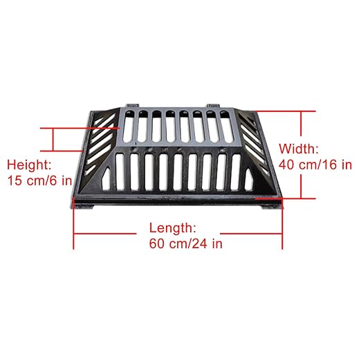 Manhole Cover and Frame Ductile Iron, Heavy Duty Drain Grate, One-Piece Design
