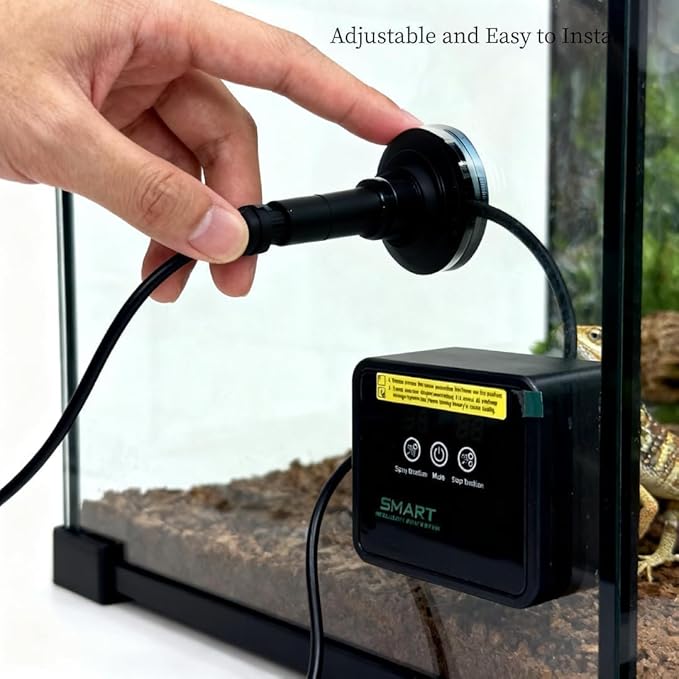 Reptile Mister System, Mister for Reptile Tank Terrarium Fogger/Humidifier & 360° Nozzles 5PCS, Reptile Misters Automatic for Bearded Dragon，Snake, Gecko, Frog, Lizard
