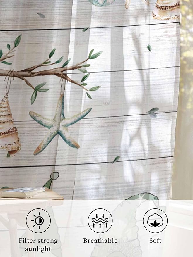 Sheer Curtains 54 Inch Length, Sage Green Gnomes Semi Sheer Curtains Light