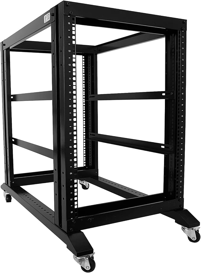 Raising Electronics Server Rack Open Frame Rack 4 Post 19 inch Adjustable