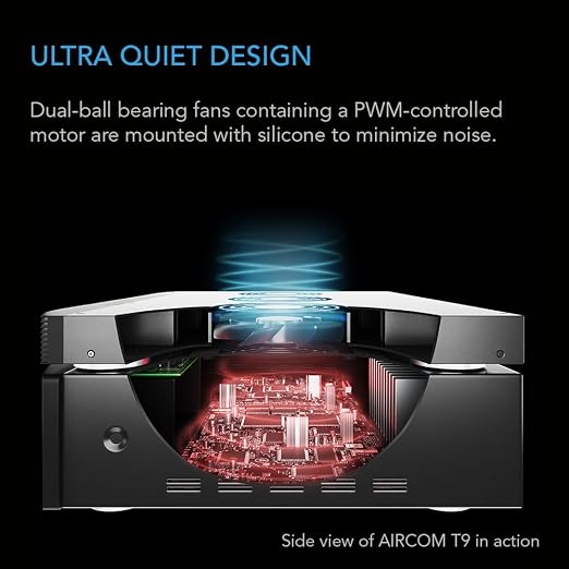 AC Infinity AIRCOM S9, Quiet Cooling Fan System 17" Top-Exhaust