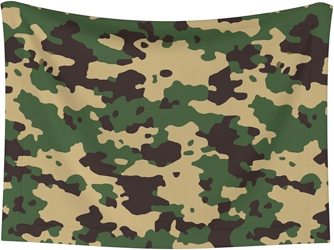Cat Dog Blanket Camouflage Pattern Green Black Ultra Soft Warming Mat for Indoor Pet Beds Furniture 27.6 X 19.7inch