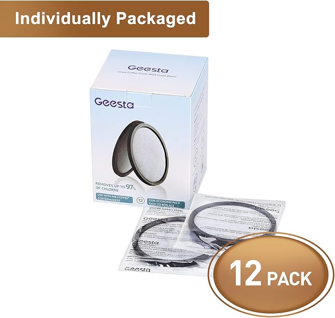 12-Pack Premium Activated Charcoal Water Filter Disk