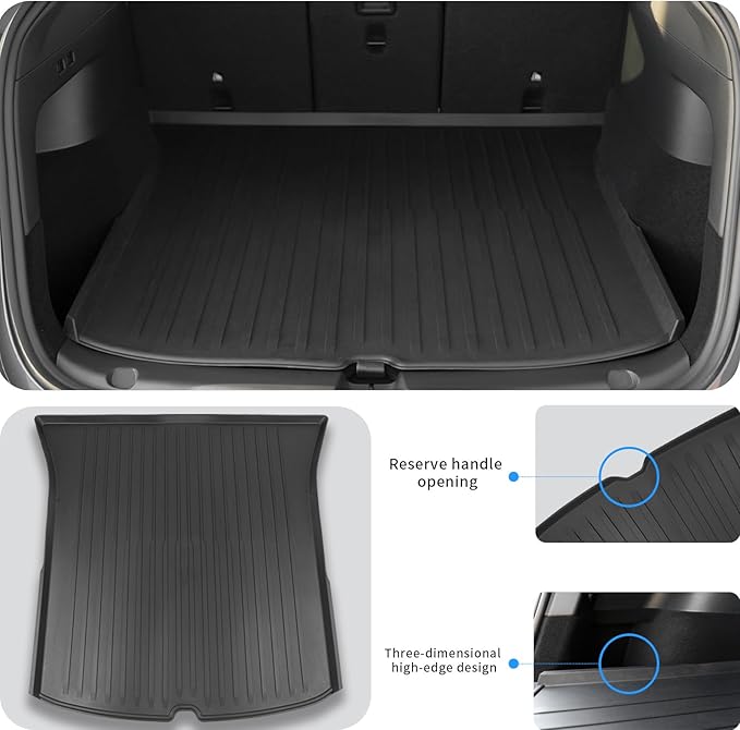 All Weather Cargo Liners for Tesla Model Y Trunk Mats,Front and Rear Frunk Trunk Tray Mats Protector 2021 2022 2023 2024 Accessories