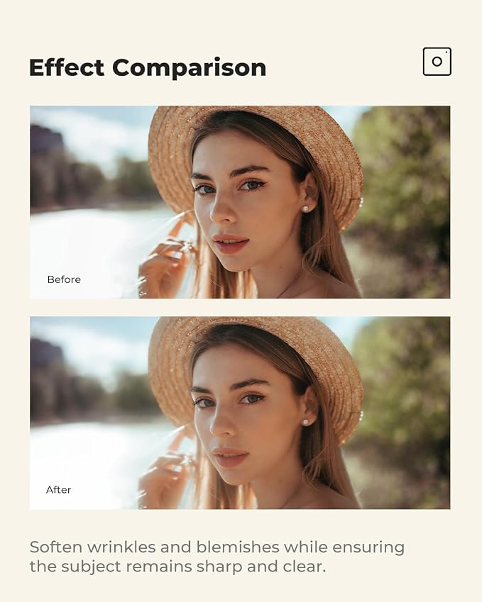 K&F CONCEPT 95mm Black Diffusion 1/4 Filter Mist Cinematic Effect Filter