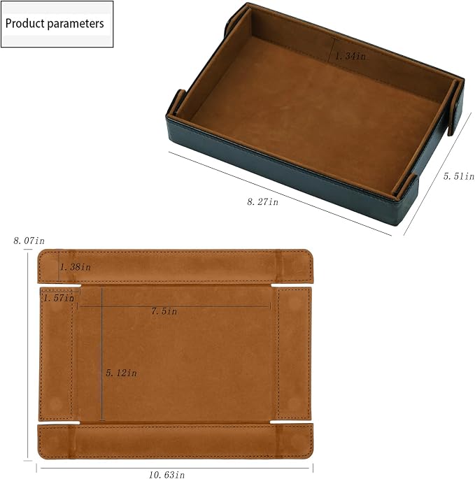 Valet Tray Desktop Storage Organizer Catchall Tray