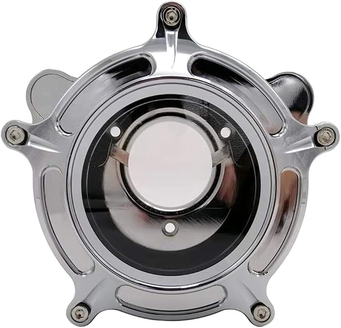 Harley Air Cleaner Chrome See Through Intake Filter Kit Cnc Cut