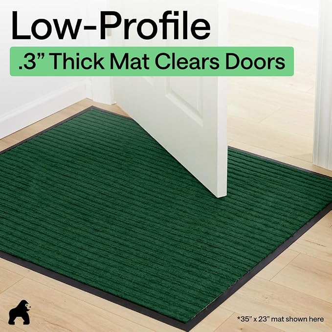 GORILLA GRIP Waterproof Traffic Guard Door Mat, Heavy Duty Entryway Mats