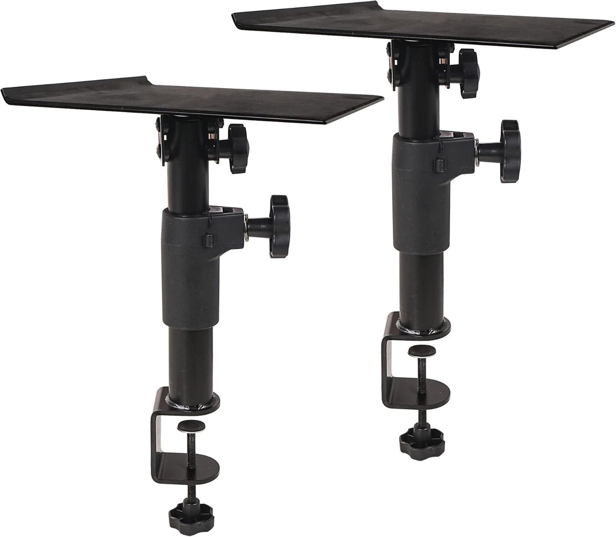 Sound Town 2-Pack Desktop Clamp-On Studio Monitor Speaker Stands with Horizontal/Vertical Speaker Orientation (STSD-DCM-Pair)
