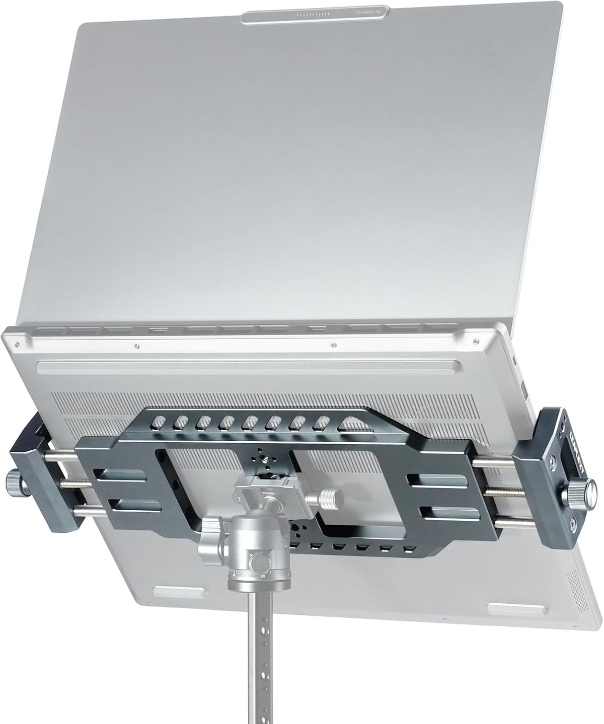 Laptop Stand for Tripods, Aluminum Construction, 1/4" and 3/8 Ports, Arca-Swiss Quick Release System, Anti-Slip Heat Display, Studio Live, Media Production, Outdoor Laptop Fixed Scenes
