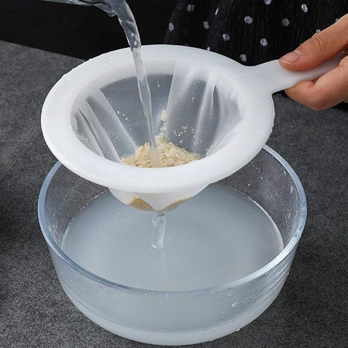 Kitchen Ultra-Fine Nylon Mesh Strainer I Plastic Sieve Fine Mesh Filter Spoon