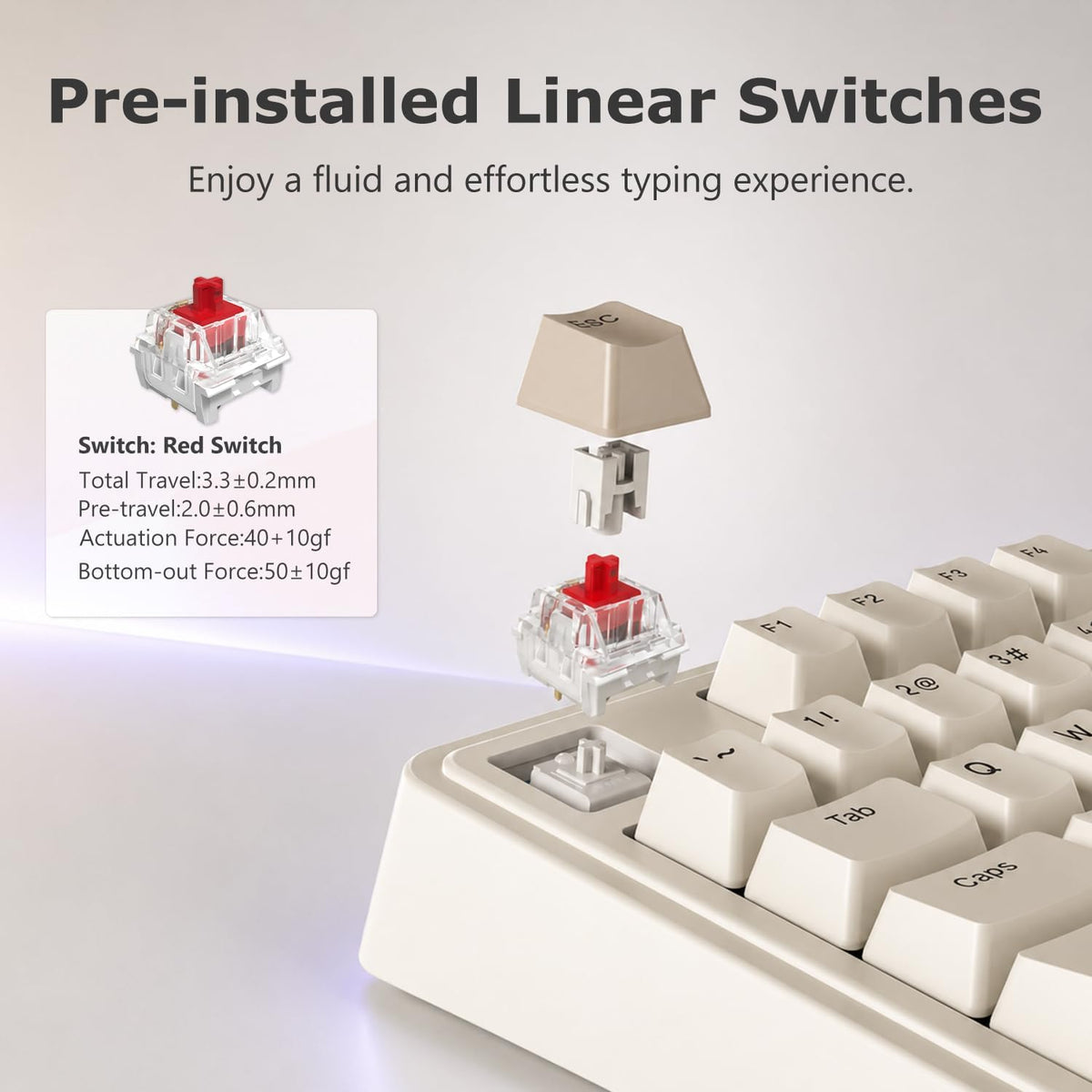 AJAZZ AK980 97% Wired Mechanical Keyboard, Gasket Hot-Swappable, Pre-Lubed