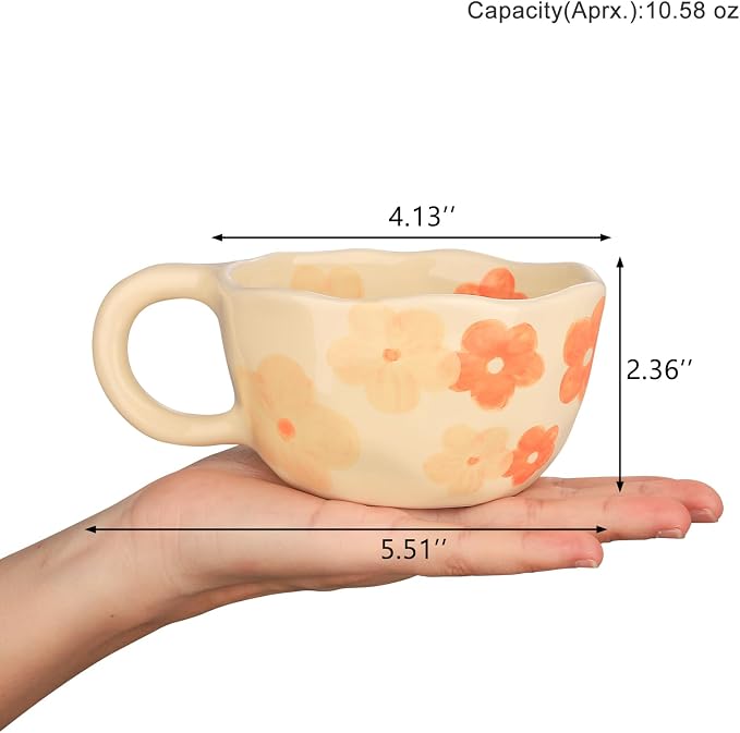 VanEnjoy Ceramic Cup, Cute Coffee Mug, Strawberry Mug, Aesthetic Coffee Mug