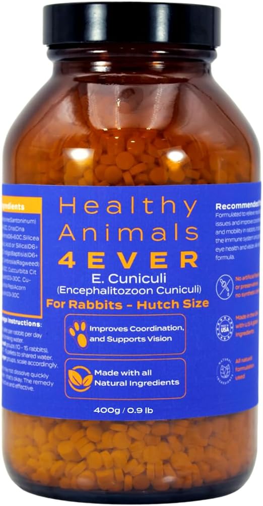 HA4E - Rabbit E. Cuniculi Infection Treatment - Natural, Homeopathic Support for Prevention & Immunity Boost - Pellets, Hutch Size (Extra Large)