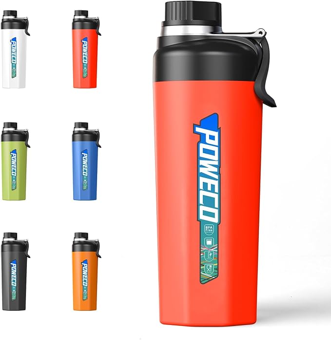 Ceramic Lined Water Bottle, 18 oz Insulated Travel Mug
