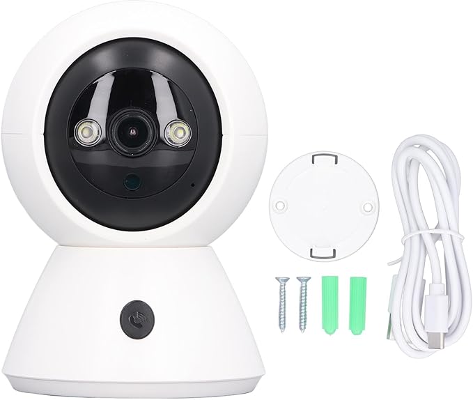 AstraLoom WiFi Security Camera 2MP 1080P HD Night Vision Indoor Wireless Home Surveillance Pet Camera with Two Way Audio Motion Detection Alarm Cloud Storage ABS Material