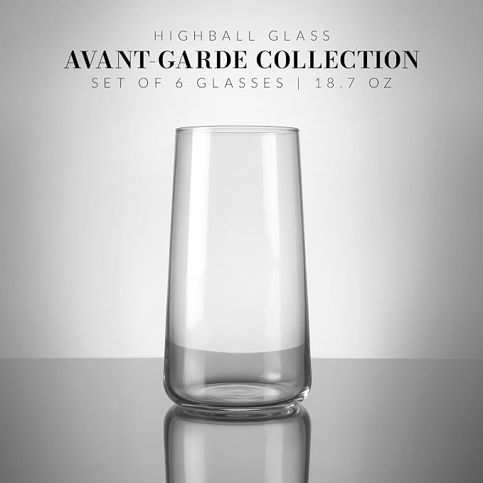 Krosno Water Glasses Set of 6, 18.3 oz, Avant-Garde Collection | Drinking