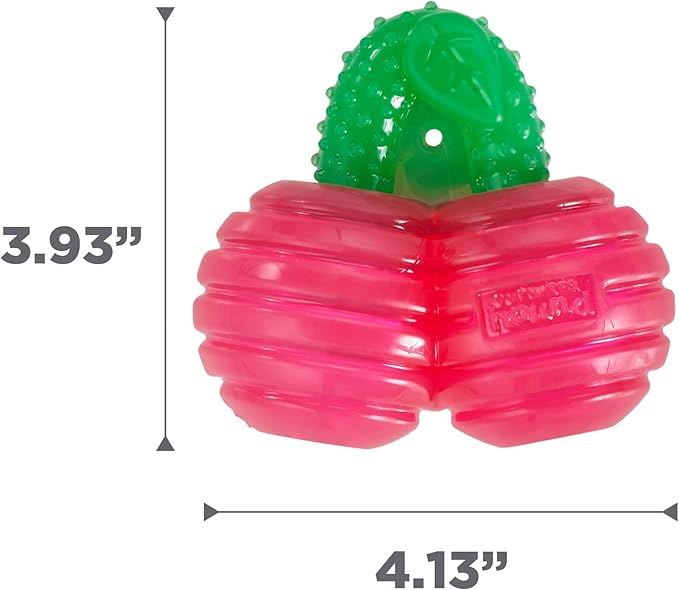 Outward Hound Gummiez Cherries Dog Toy & Treat Stuffer, 4″ x 4″ Cherry-Scent Interactive Chew for Dogs, Promote Healthy Teeth, Gums & Mental Enrichment, Reduce Boredom & Support Dental Health