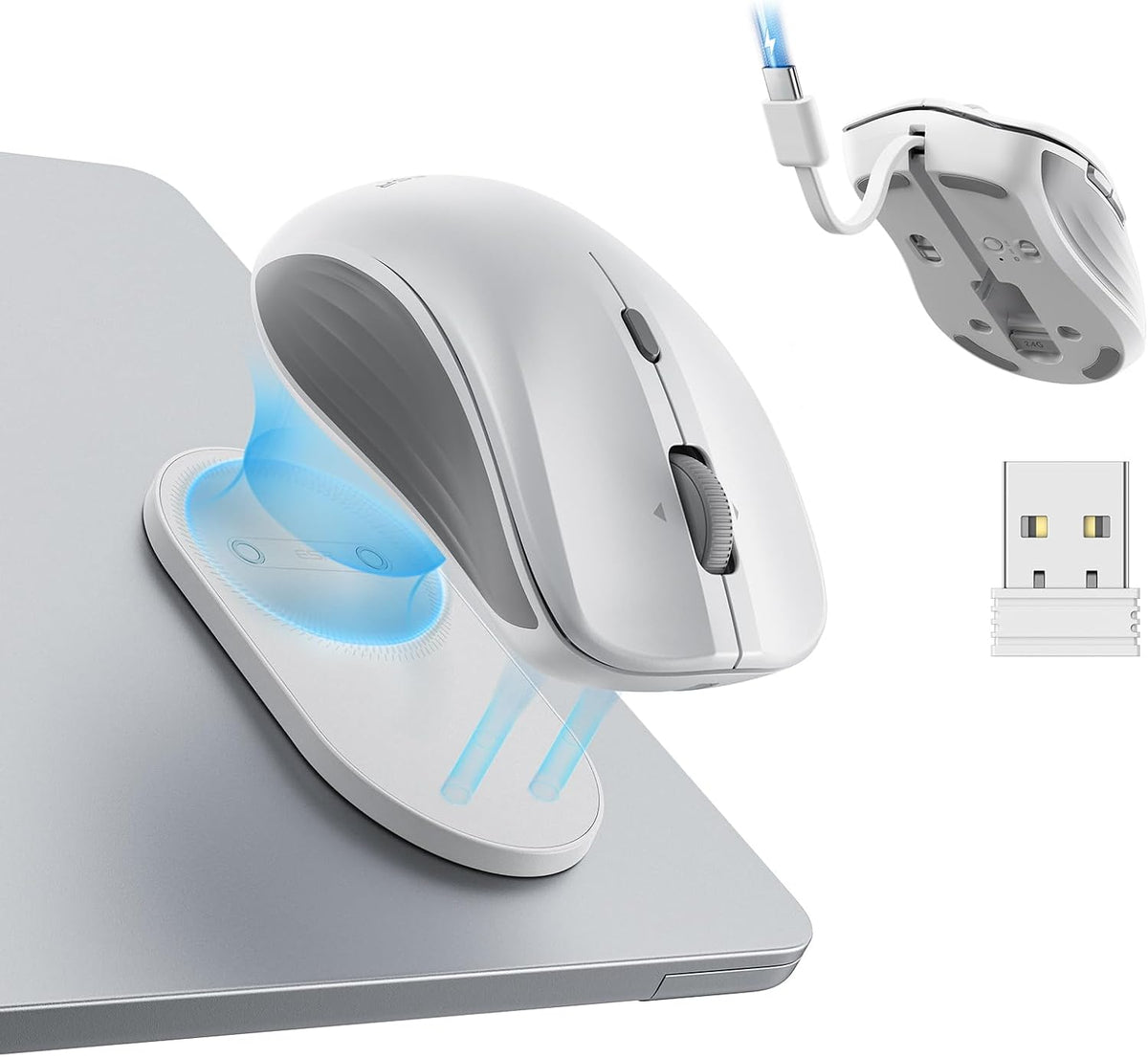 ESR MagMouse Snap-to-Carry Bluetooth Mouse, Wireless Mouse for Laptop