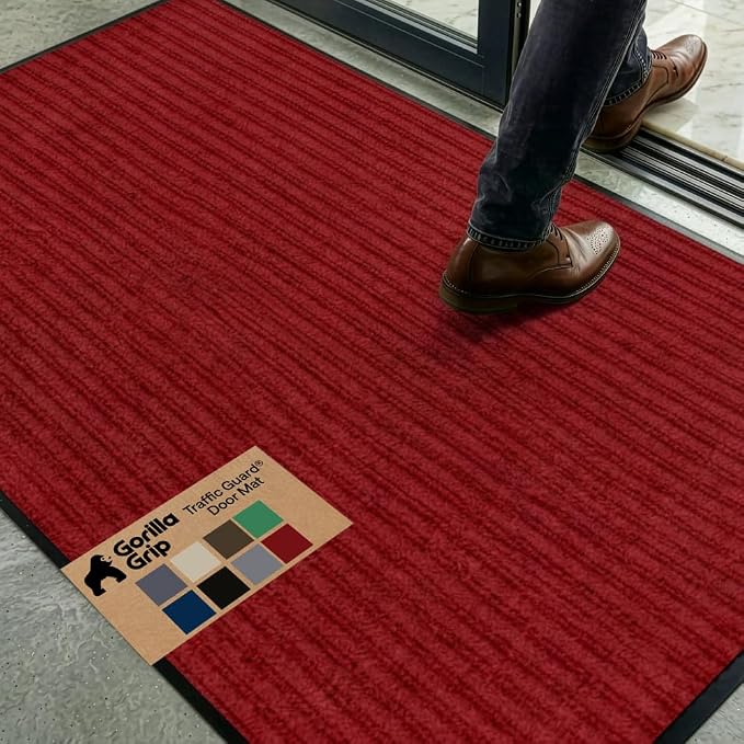 GORILLA GRIP Waterproof Traffic Guard Door Mat, Heavy Duty Entryway Mats