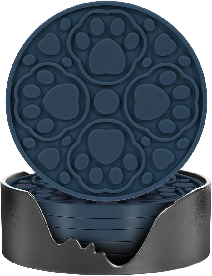 Blue Silicone Coasters Set of 6