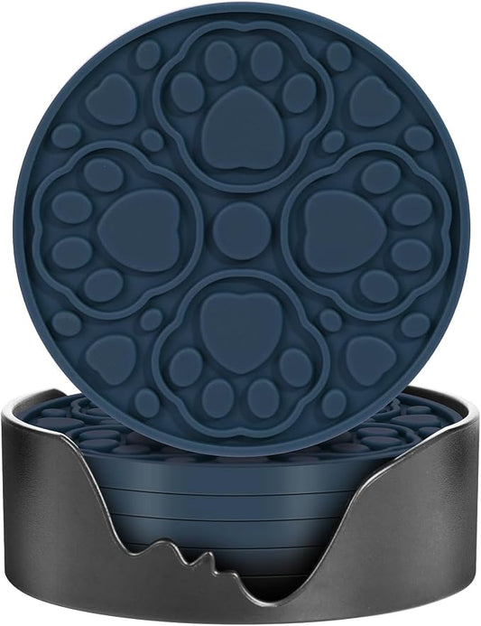 Blue Silicone Coasters Set of 6