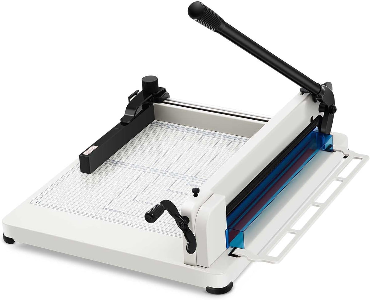 Threlaco 17 Inch A3 Heavy Duty Guillotine Paper Cutter 400 Sheet, White