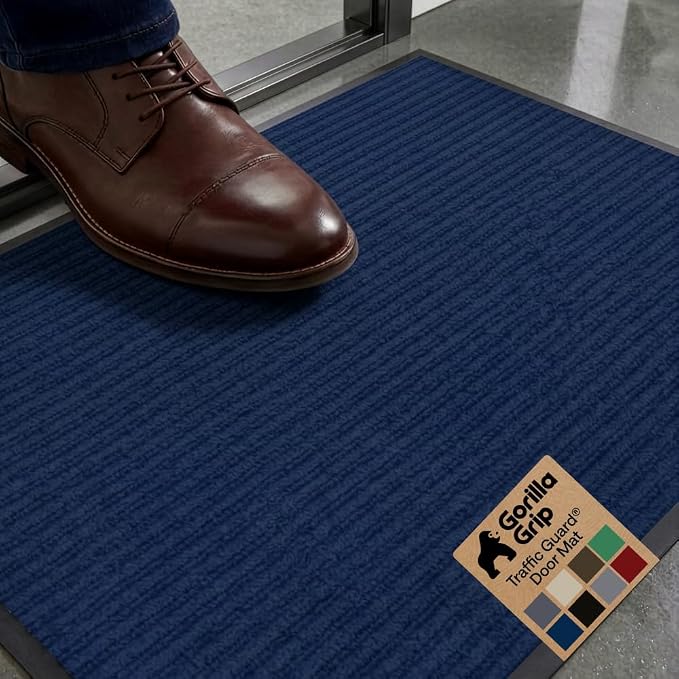 GORILLA GRIP Waterproof Traffic Guard Door Mat, Heavy Duty Entryway Mats