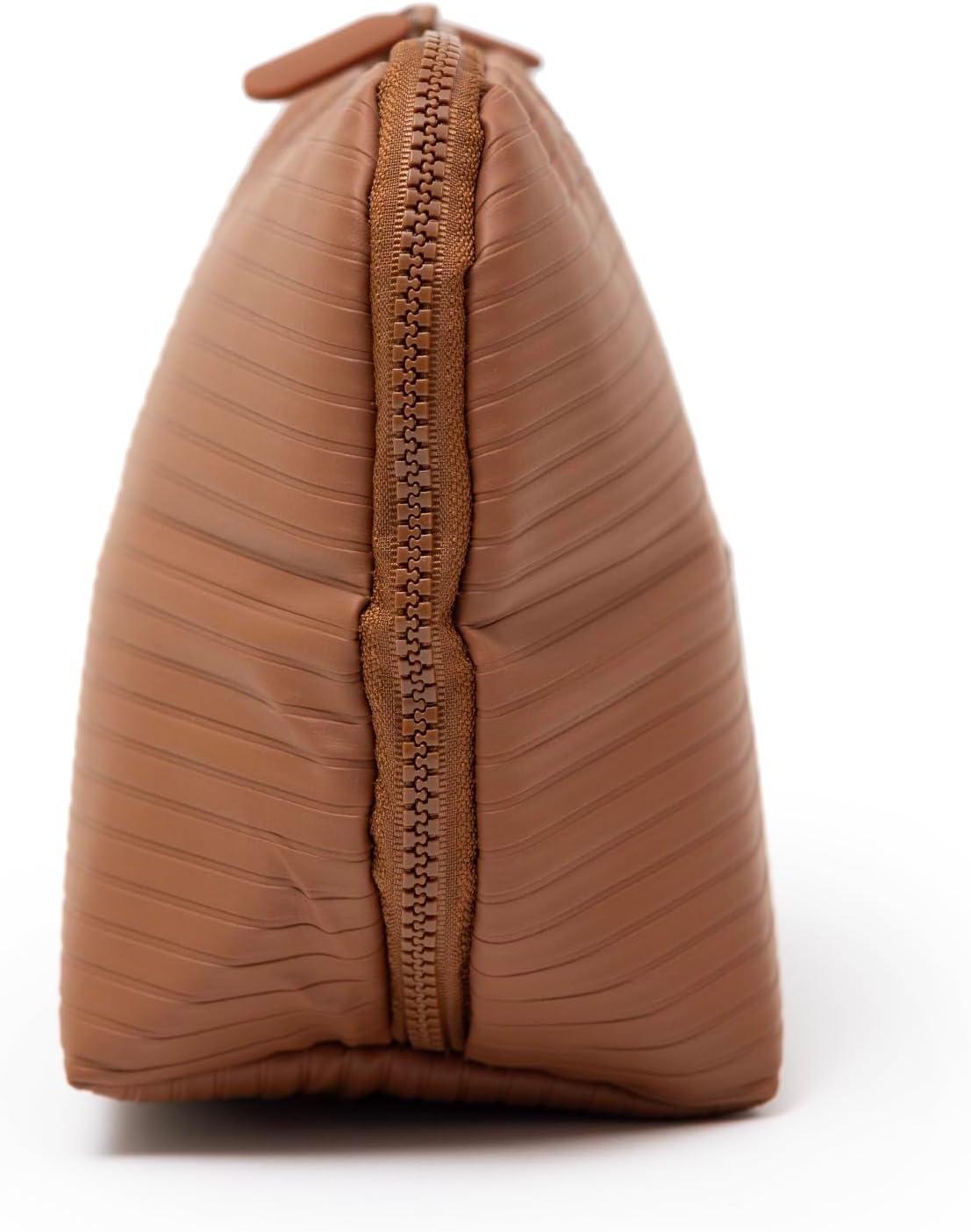 THE VERTI-Vertical Waterproof Makeup & Toiletry Bag | 23-Pocket Organizer with Upright, Fold-Down Design for Skincare, Toiletries & Essentials (Mahogany, Medium)