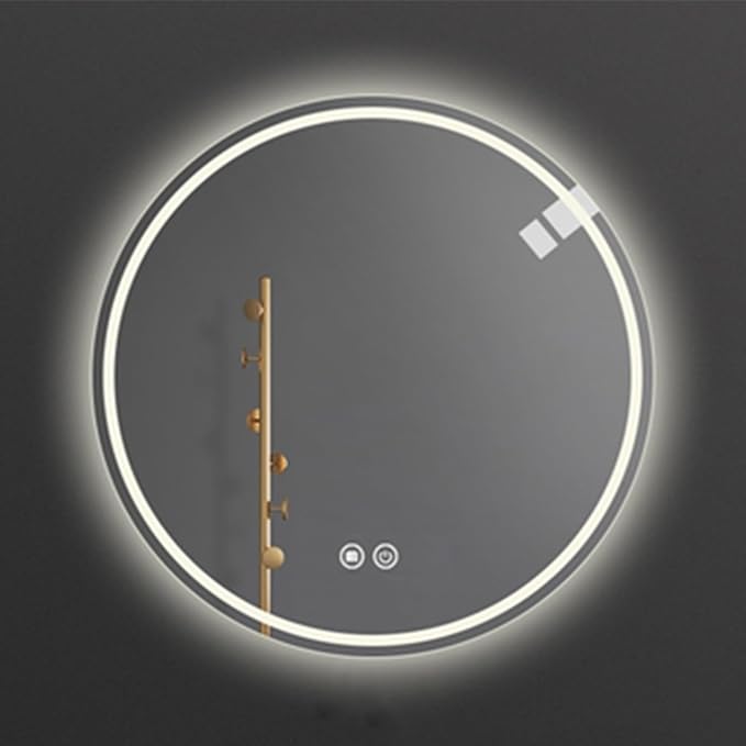 3 Colors LED Bathroom Mirror, Lighted Bathroom Makeup Wall Mounted Mirror