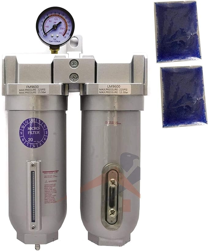 1" COMPRESSED AIR DESICCANT AIR DRYER/COALESCING FILTER