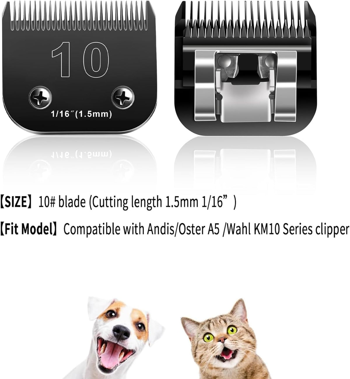 7pack Dog Grooming Blades Compatible with Andis/Wahl KM10 Series
