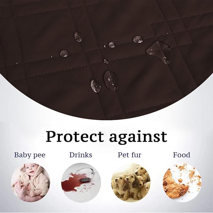 Waterproof Dog Bed Covers for Couch Protection, Water-Resistant Soft Dog Pet Blanket Anti-Slip Dog Blanket for Bed, for Furniture Bed Couch Sofa (Brown,68x82inch)