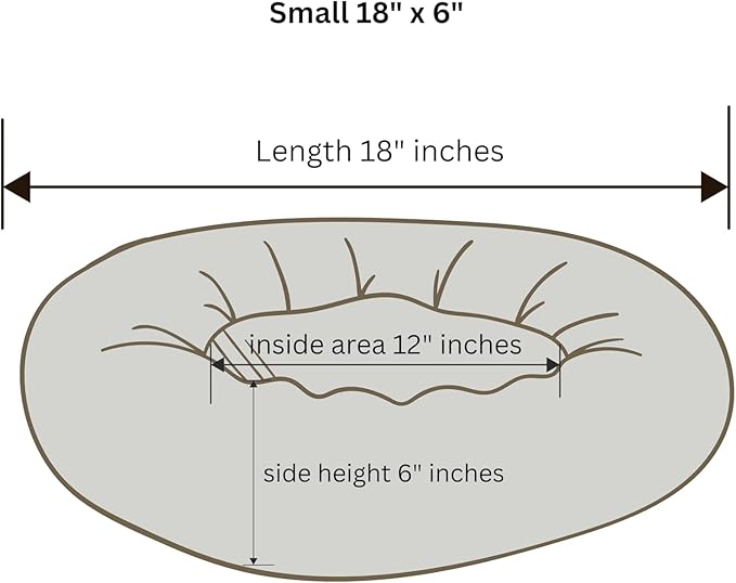 Organic Cotton Canvas Dog Bed: Removable Cover, Natural Fill - Made in USA (Cow Print Brown White, X Small 18" x 6" inches)
