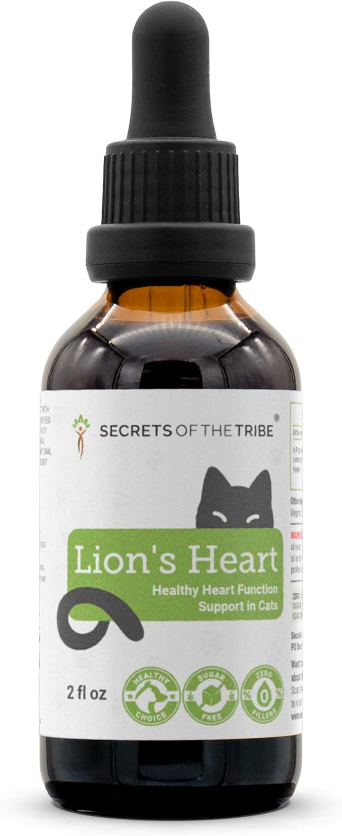 Lion's Heart | Natural Herbal Dietary Supplement for Cats | Healthy Heart Function Support in Cats | Alcohol-Free Extract, Dandelion Root, Lemon Balm, Calendula, Lavender, Fennel 2 oz