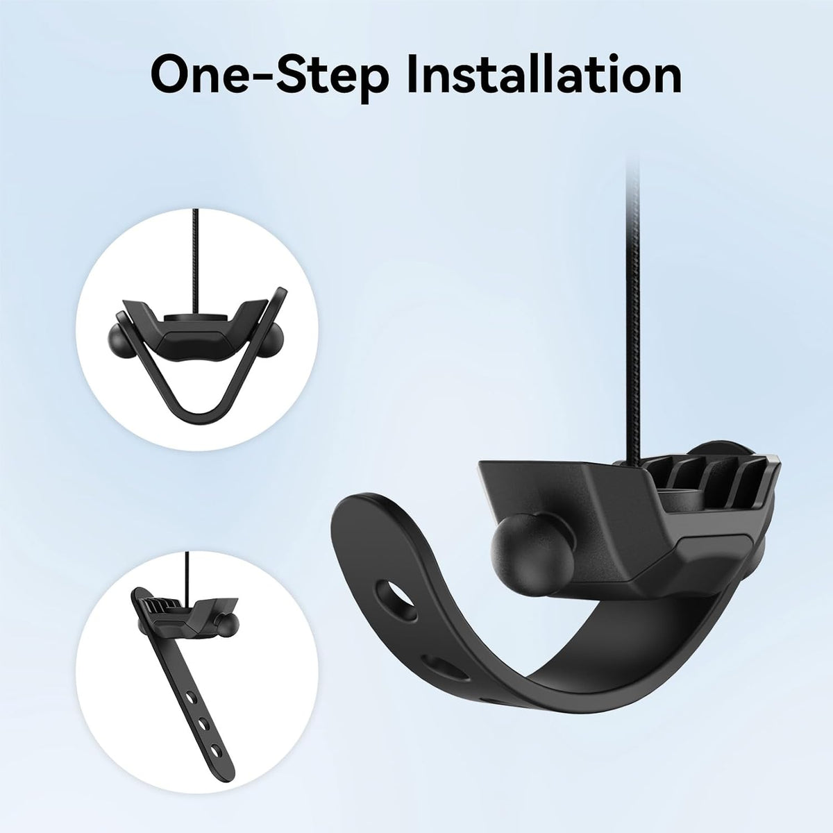 AMVR VR Cable Management System, 6 Packs Ceiling Pulley System Compatible with Meta Quest 3S/3/2/Valve Index/Rift S/PSVR/HTC VR Cord Accessories(VR Link Cable Not Included)