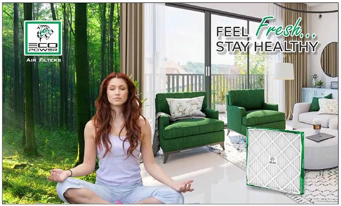 20x25x1 ECO POWER Air Filter MERV 10, Pleated HVAC AC Furnace Air Filters