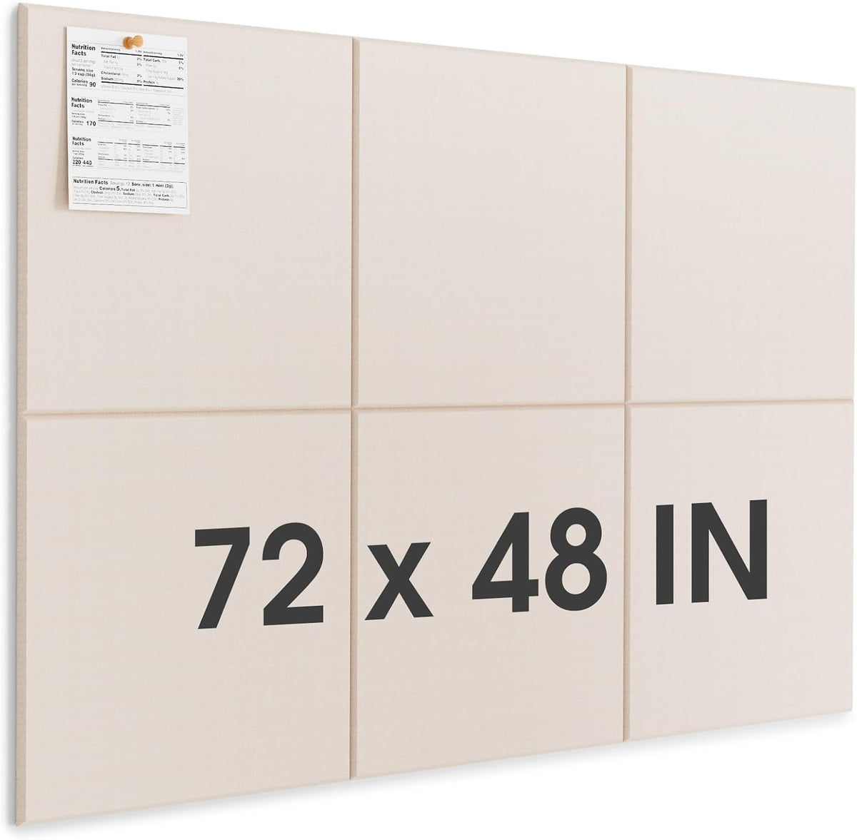 MaxGear Extra Large Bulletin Board 72" x 48", Light Tan Felt Wall Tiles