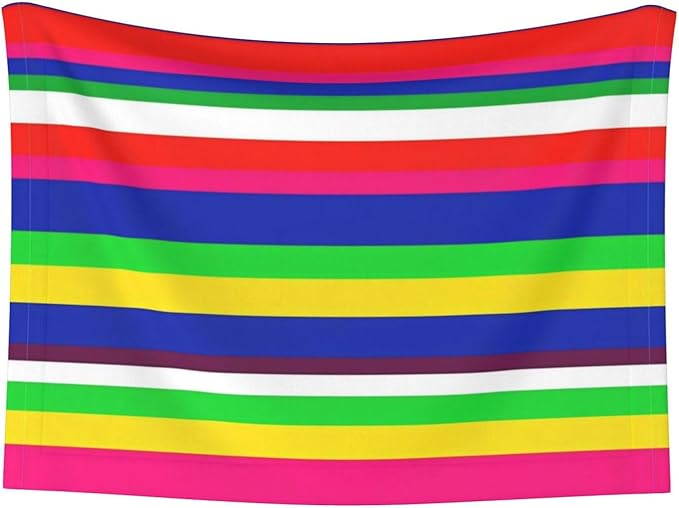 Double Sided Plush Pet Blanket with Cozy Dot Texture and Smooth Reverse, Novel Colorful Mexican Blanket Stripes, Reversible Throw for Dogs Cats on Couches Beds Crates