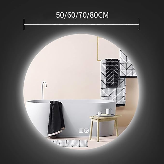 Led Mirror for Bathroom, Bathroom Mirrors for Vanity, Shatter-Proof,