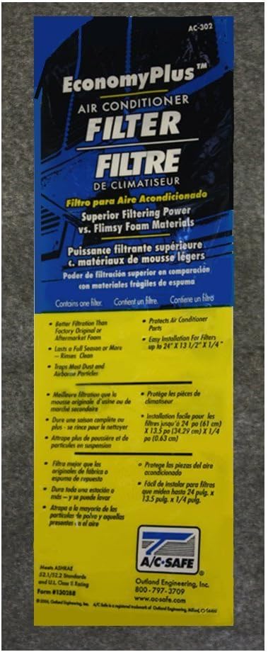 AC Safe EconomyPlus 15 in. W x 24 in. H x 1/4 in. D Polyester Air Conditioner