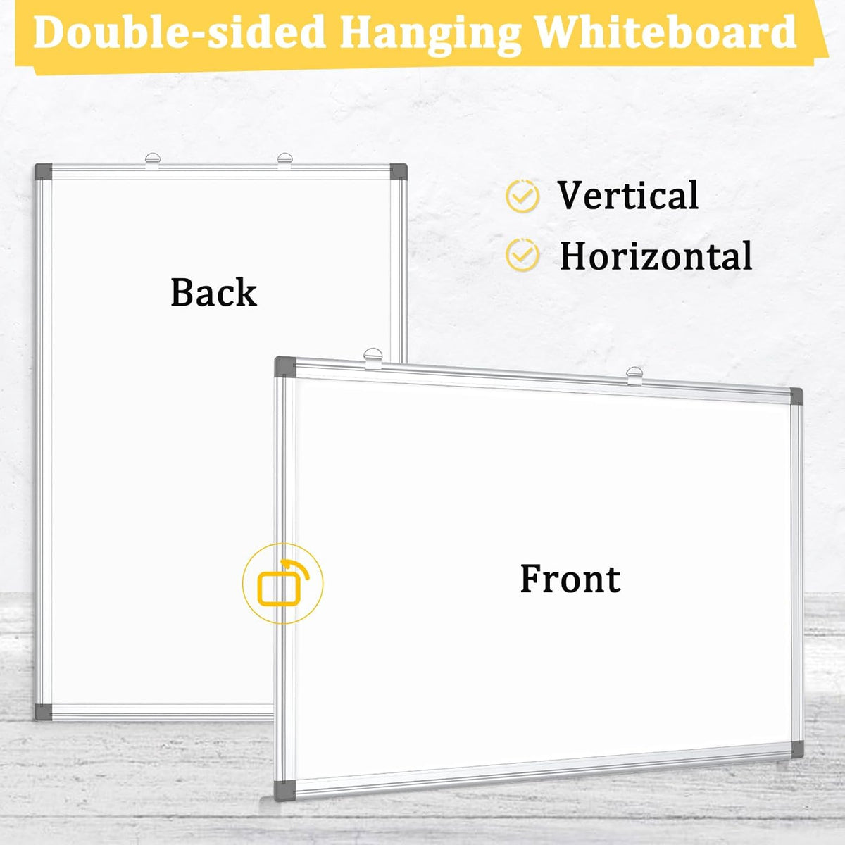 4 Pack Double-Sided Magnetic Aluminum Frame Whiteboard, 24" x 18"