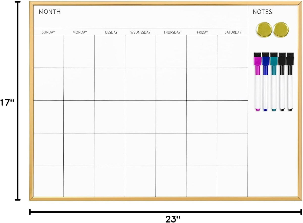 VUSIGN Calendar Whiteboard 17x23 Magnetic Dry Erase Board Wall Mount