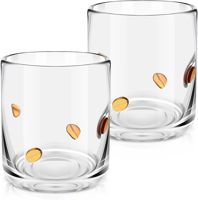 SiliFine 2 Pcs Coffee Icon Juice Glasses