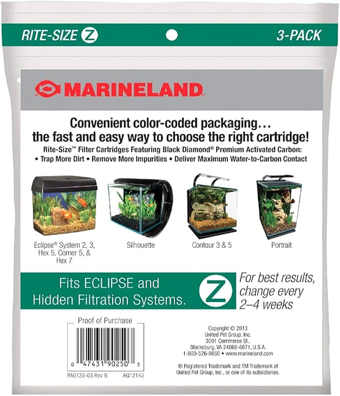 MarineLand Rite Size Aquarium Filter Cartridge Bundles