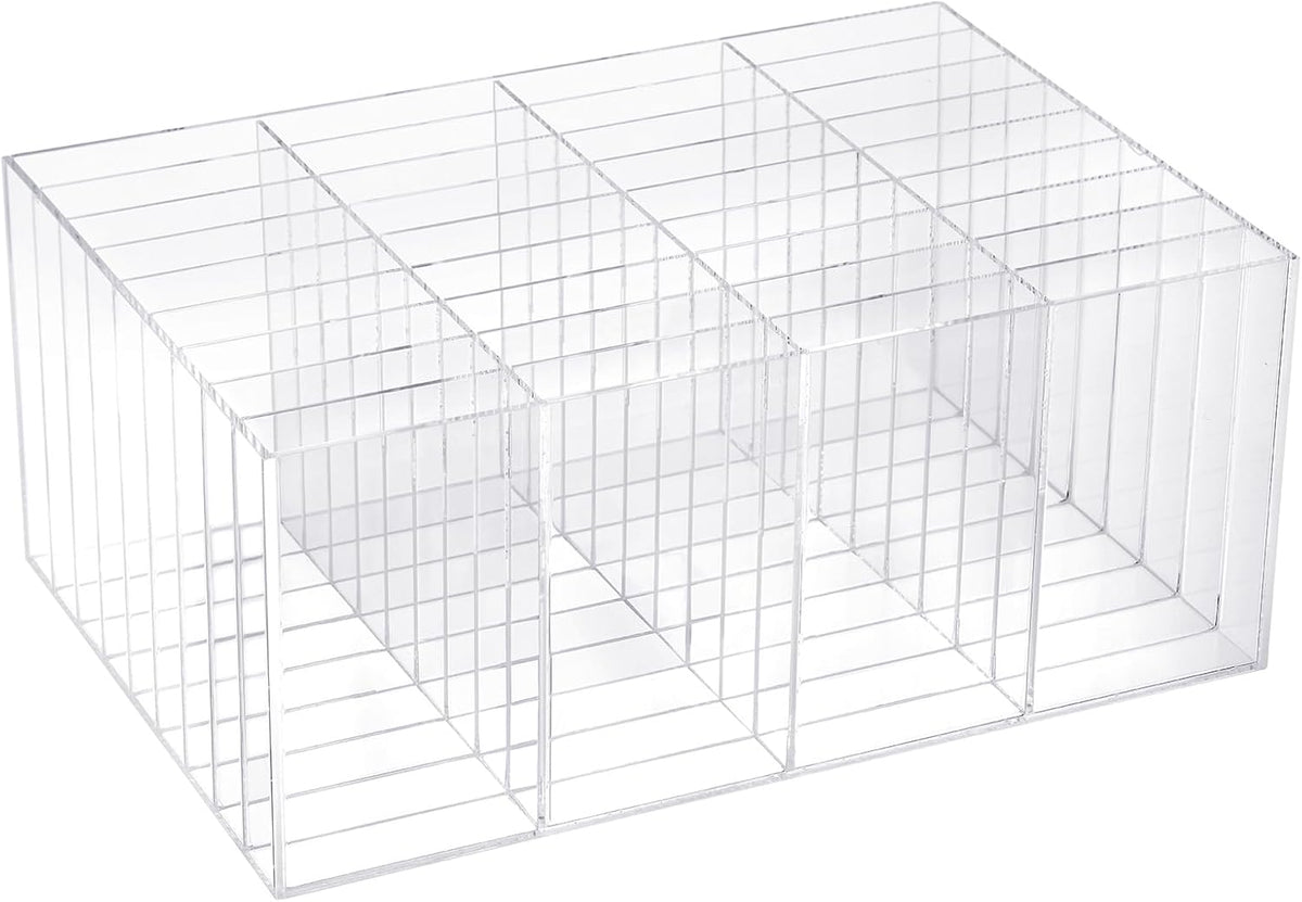 Acrylic Marker Organizer for 144 Markers, Large Capacity Alcohol Marker Storage Rack for Desk, Horizontal Pens Pencils Art Holder Organizer with 36 Compartments for Classroom Office