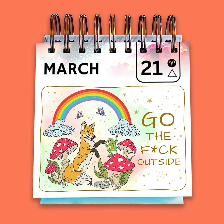 Sweet-A** Affirmations® Perpetual Desk Flip Calendar for 2025 and Beyond, 365 Days of Motivation for Your Creative Magical Mind by Rage Create